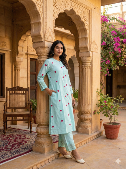 Pure Cotton Designer Kurti Set for Daily & Casual Wear