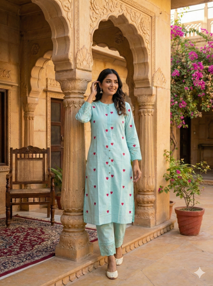 Pure Cotton Designer Kurti Set for Daily & Casual Wear