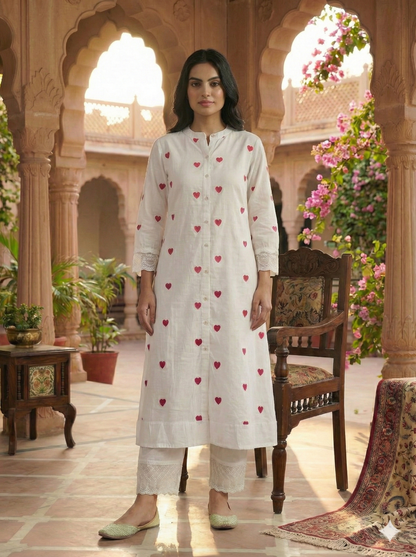 Pure Cotton Designer Kurti Set for Daily & Casual Wear