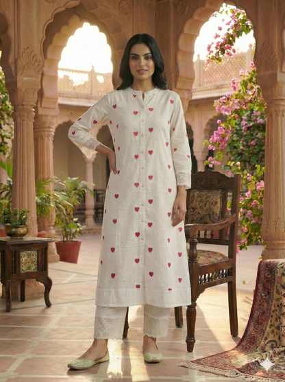 Pure Cotton Designer Kurti Set for Daily & Casual Wear